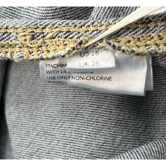 Free People We The Free Virgo Zip Front Mini Skirt Blue Womens 26 Cowgirl Grunge - Picture 5 of 11